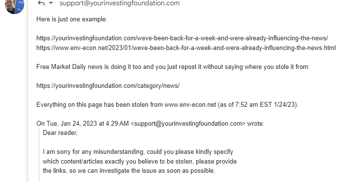 “Your Investing Foundation” dot com is going to investigate how they steal our stupid posts