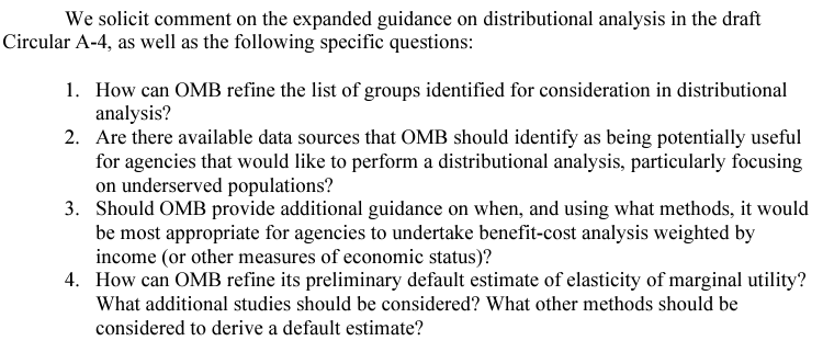 OIRA has released its proposed revisions to OMB Circular No. A-4 and the comment period is open