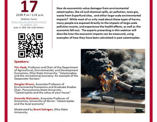 Free Webinar: Valuing Environmental Catastrophes (with an impressive lineup of experts if I do say so myself!)