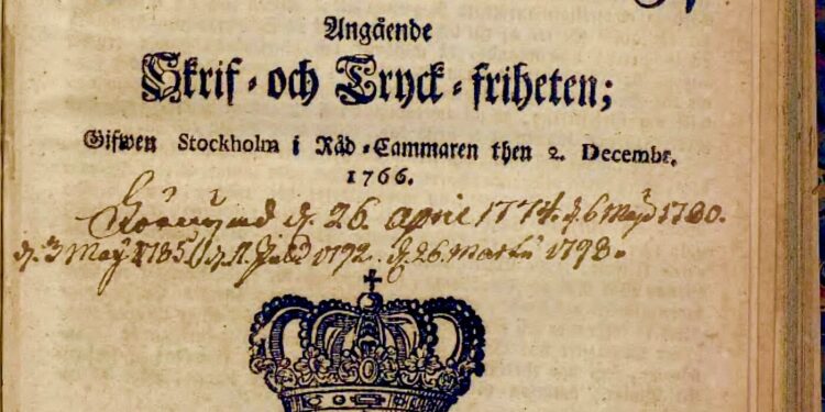 The Libertarian behind the World’s First Freedom of the Press Act